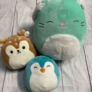 Squishmallow Soft Plush Pillow Lot Of 3.